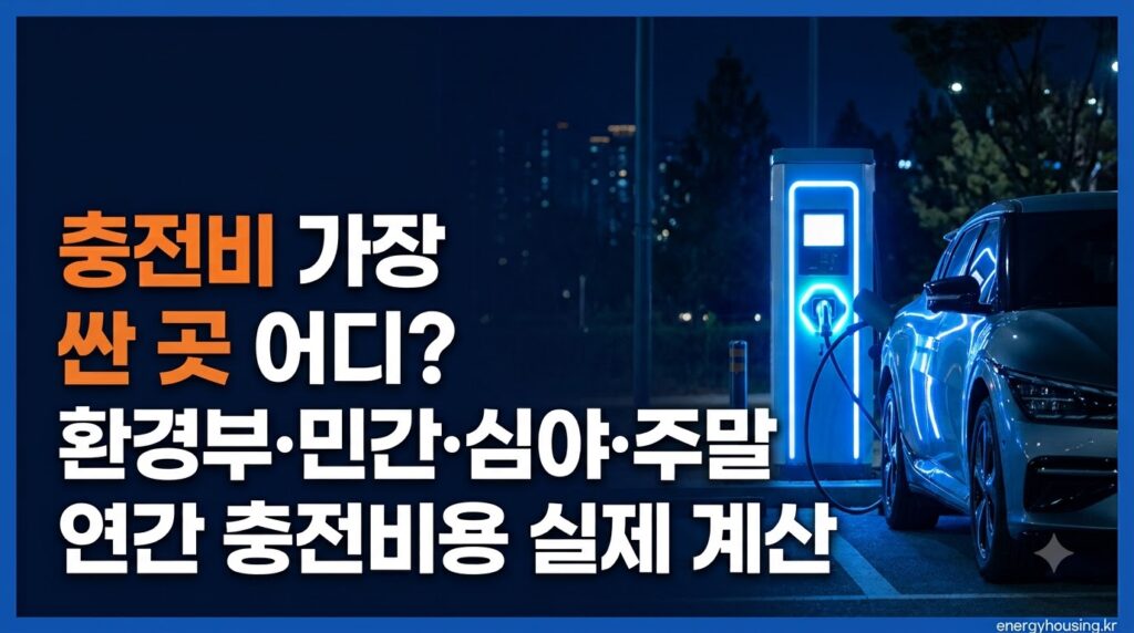 전기차 충전요금 비교 2026 — 환경부·민간·심야·주말 할인 적용 연간 충전비 실제 계산표
