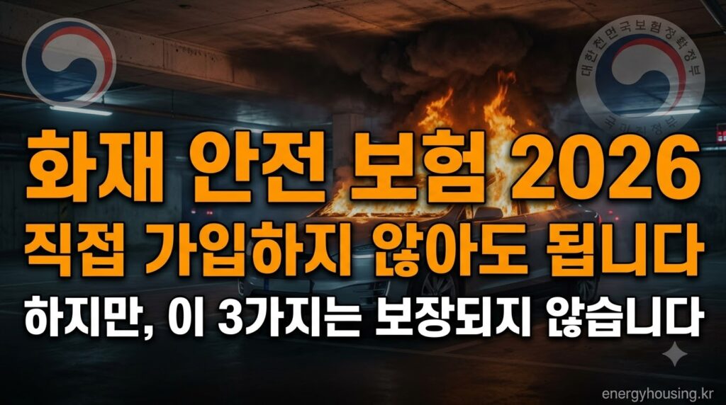 전기차 화재안심보험 2026 — 보장 범위·공백·차주 주의사항 완전 해설