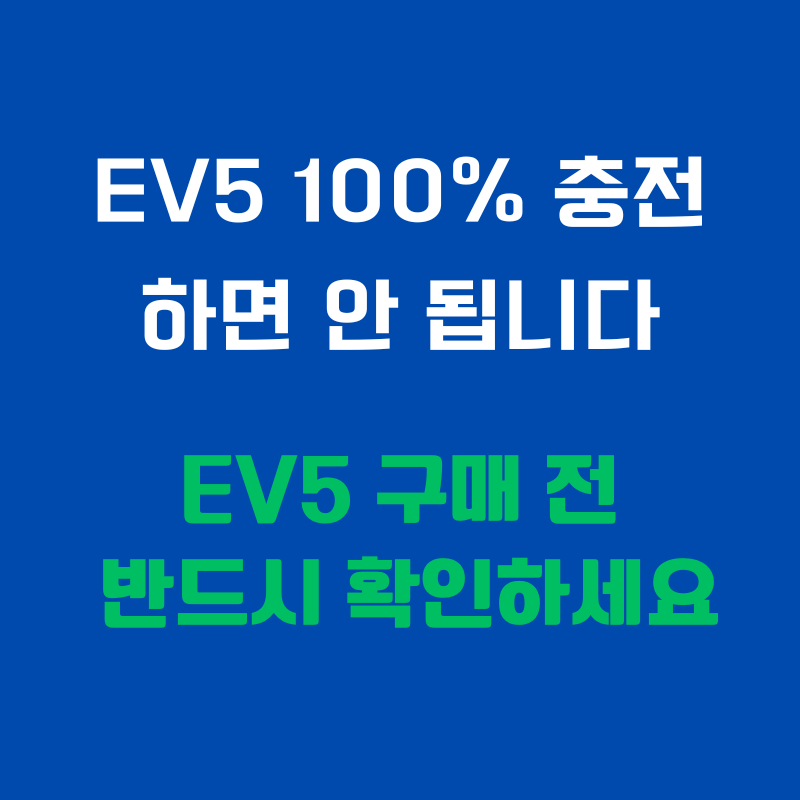 EV5 100% 충전하면 안 되는 이유 — 배터리 수명 5년 비교